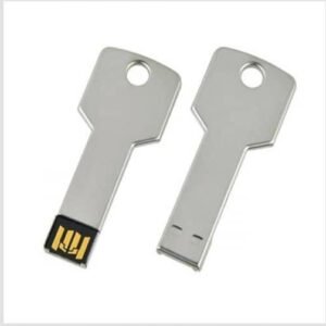 แฟลชไดร์ฟ USB โลหะทรงกุญแจ รุ่นหัวเหลี่ยม พร้อมสกรีนโลโก้